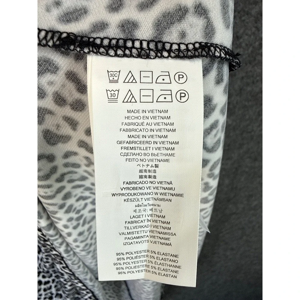 Michael Kors Leopard‎ Print Fit & Flare Dress V-Neck Size M Night Out Cocktails